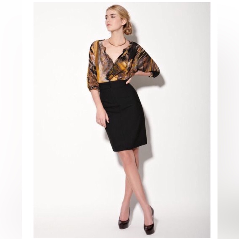 EUC Black Halo Harvard Blouse + Skirt Combo Dress